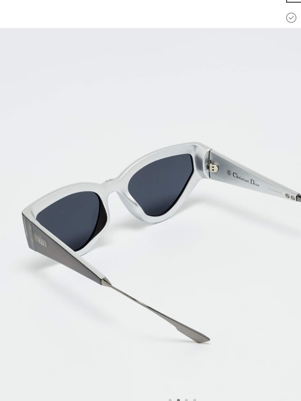 Dior Silver & Black Cat-Eye Sunglasses
